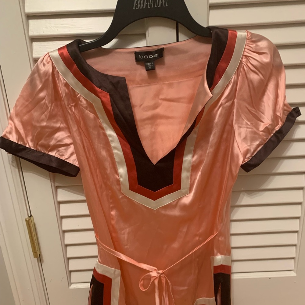 Womens Bebe size xs multicolor (pink brown white and red) top